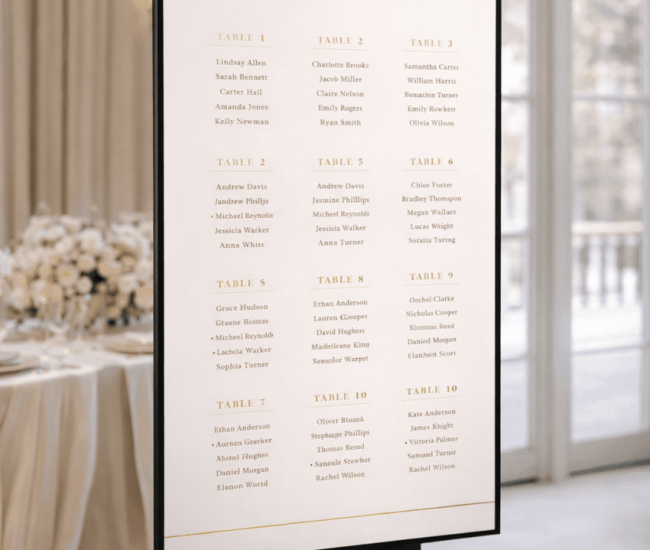 digital seating chart Rockland County NY